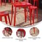 Merrick Lane Retta Patio Dining Table with Metal Frame and Square Top